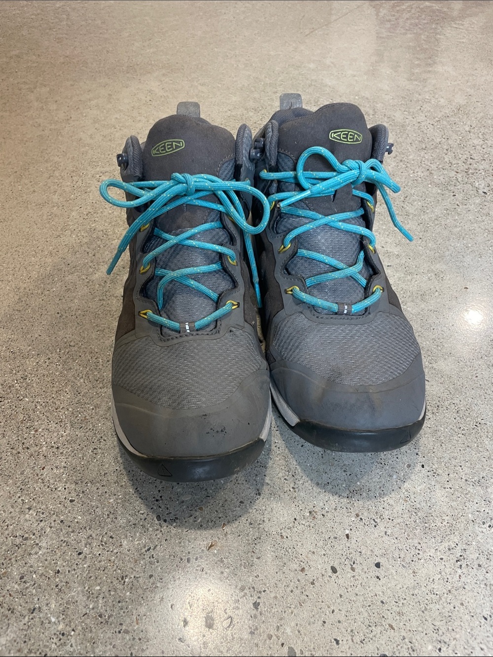Keen Women's Gray and Blue Trail Sneakers